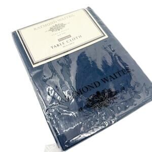 Raymond Waites dark blue Table Cloth rectangular 60" x 84" dining kitchen NEW